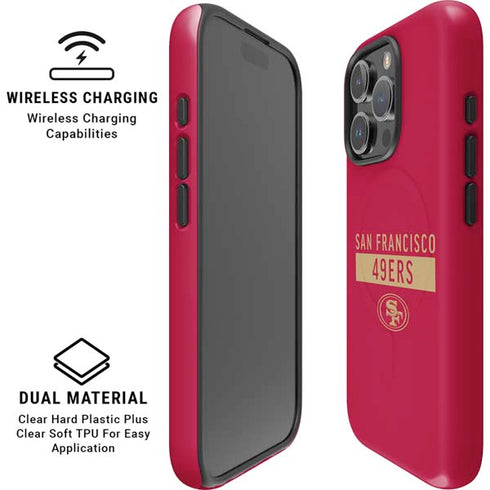 NFL San Francisco 49ers Red Performance Series iPhone 16 Pro Magsafe Impact Case